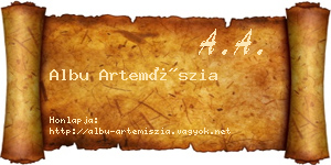 Albu Artemíszia névjegykártya